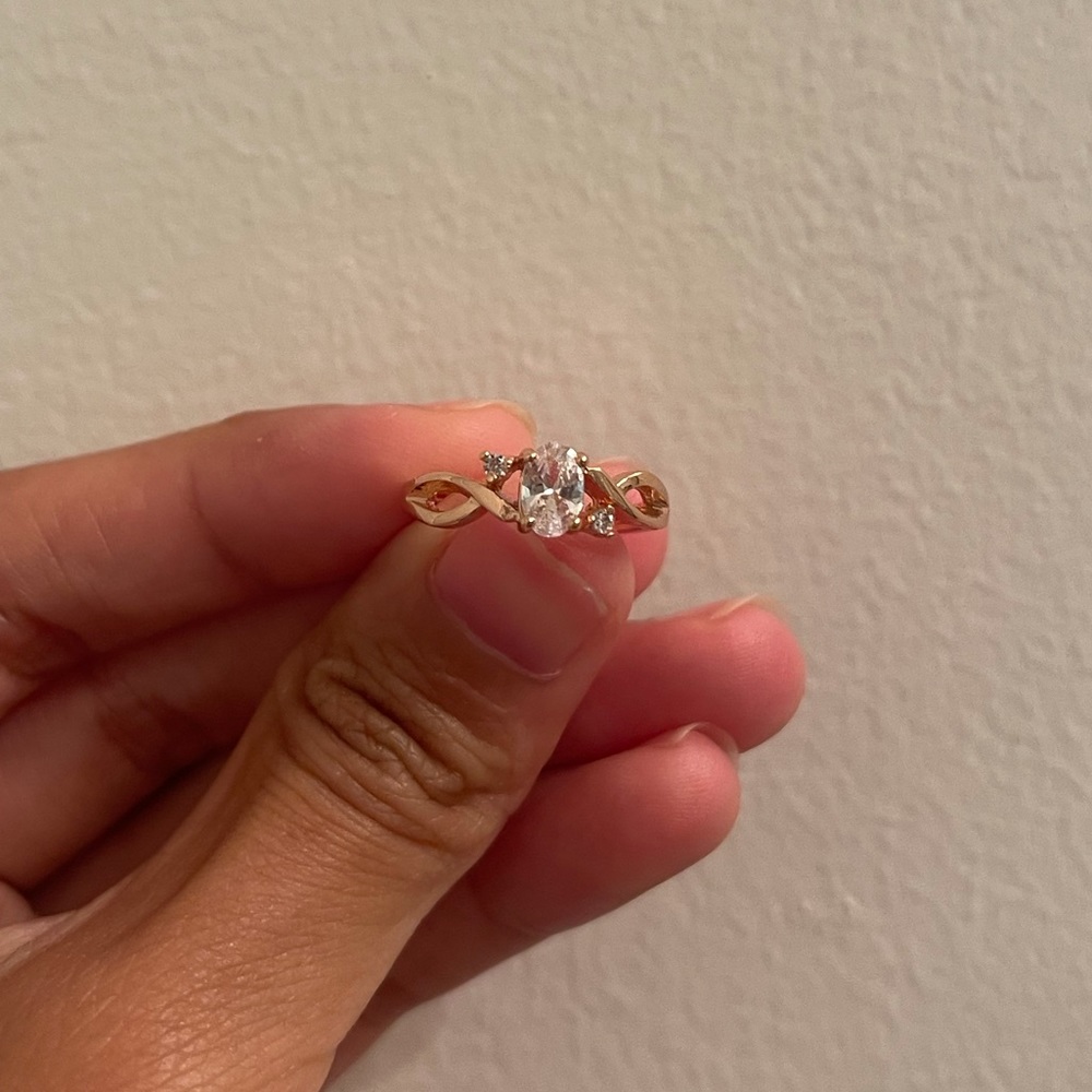 18k rose gold plated ring